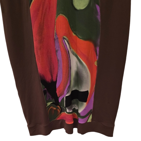 Eva Varro Abstract Print Three Quarter Sleeves Mini Dress. Size Medium - Picture 3 of 10